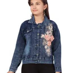 Floral Embroidered Trucker Jacket-image-83