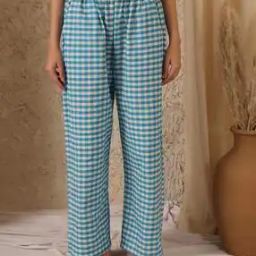 Women Checks Flared Pyjamas-picture-38