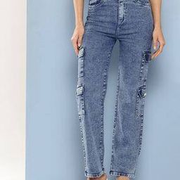 Girls Straight Jeans with 5-Pocket Styling -image-51