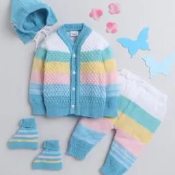 Knitted Button-Down Cardigan Set-image-34
