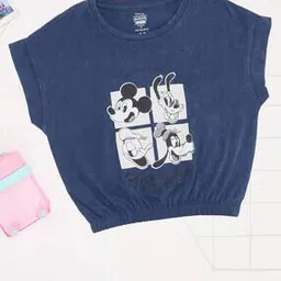 pantaloons junior Girls Regular Fit Cotton Cartoon T-shirt-picture-38