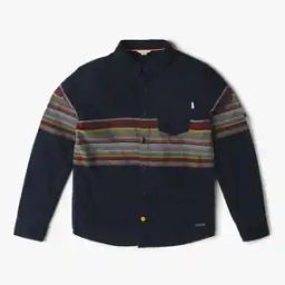 Boys Striped Regular Fit Shirt with Patch Pocket-picture-47