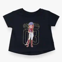 Girls Graphic Print Regular Fit Crew-Neck T-Shirt-image-46