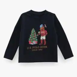 Boys Christmas Print Regular Fit Round-Neck Cotton T-Shirt-picture-32