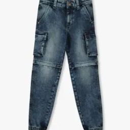 Boys Mid-Wash Convertible Jogger Jeans-picture-21