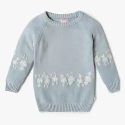 Embroidered Round-Neck Sweater-25