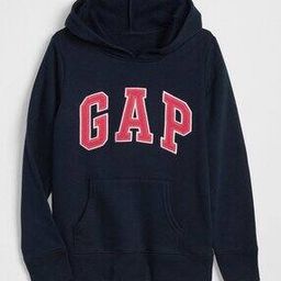 Logo Print Hoodie with Kangaroo Pocket-image-6