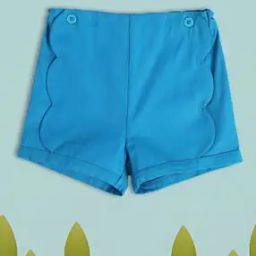 Girls Cotton Shorts with Button Closure-image-128