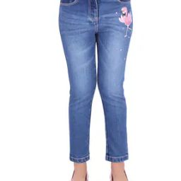 Graphic Embroidered Mid Rise Jeans-image-57