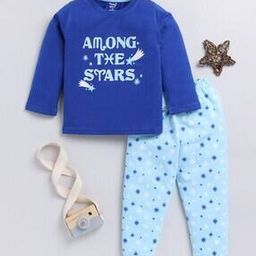 Typographic Print T-Shirt & Joggers Set-picture-1