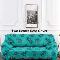 Leaf Print Two Seater Sofa Cover-image-58