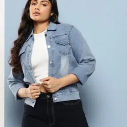 Women Regular Fit Jacket with Flap Pockets-picture-12