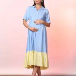 Women Colourblock Fit & Flare Dress-image-69