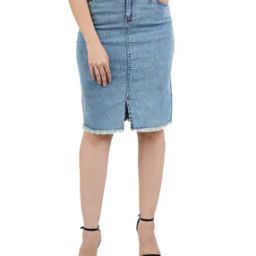 Denim Pencil Skirt-image-37