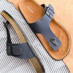 Men Flip Flops with Faux Leather Upper-image-118