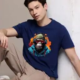 Men Graphic Print Regular Fit Crew-Neck T-Shirt-picture-2