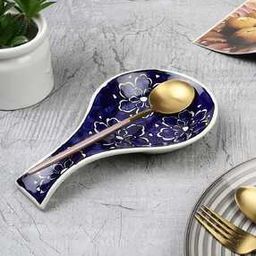 Floral Print Ceramic Spoon Rest-22