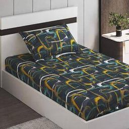 Corsica Juniper Leigh Printed Single Bedsheet with Pillow Cover-image-1