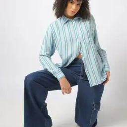 Gauze Halter-Neck Big Shirt-image-41