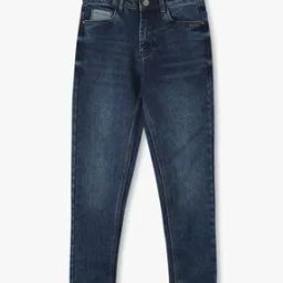Boys Lightly Washed Slim Fit Jeans-image-4