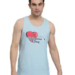 Men Typographic Print Scoop-Neck Vests-image-94