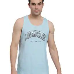 Men Typographic Print Cotton Sleeveless Vest-image-39