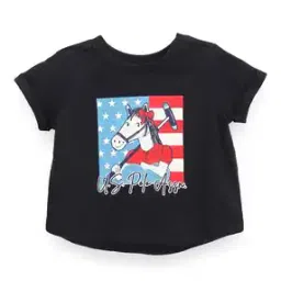 u.s. polo assn. Girls Graphic Print Regular Fit Round-Neck T-Shirt-picture-41