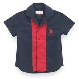 Boys Colourblock Shirt with Notched Collar-image-55