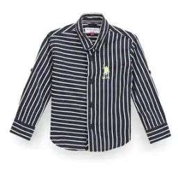 Boys Striped Shirt with Spread Collar-image-20