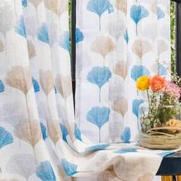 Set of 2 Floral Print Window Curtains-30