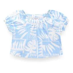 Girls Tropical Print Relaxed Fit Round-Neck Top-picture-19