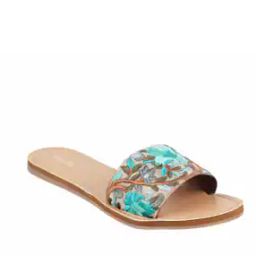 Floral Embroidered Slip-On Sandals-image-5