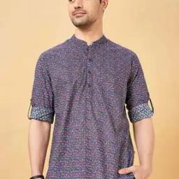 Men Cotton Regular Fit Short Kurta-51