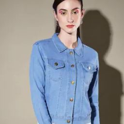 Women Regular Fit Button-Closure Jacket-image-6