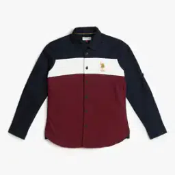 Boys Colourblock Regular Fit Shirt-image-30