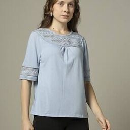 Jersey Lace Insert Top-image-19