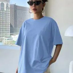 Women Loose Fit T-Shirt with Round Neck-image-71