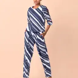 Striped Cotton Pant-Suit Set-image-51
