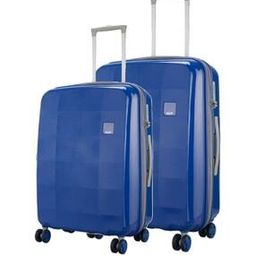 Set of 2 Geometric Pattern Trolley Bags with TSA Lock-2