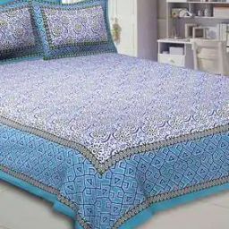 240TC Printed Cotton Double Bedsheet with Pillow Covers-picture-12