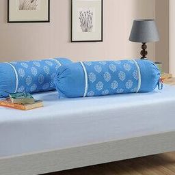 Set of 2 Cotton Bolster Covers 30" X 15"-14