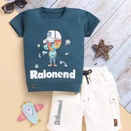Boys Graphic Shorts T-shirt Set-image-90