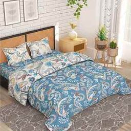 180 TC Floral Print Double Bedding Set-39