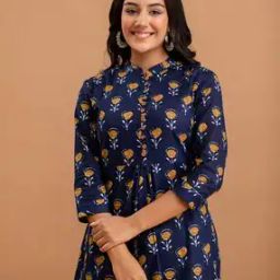 clothing culture Floral Print Flared Tunic-picture-21