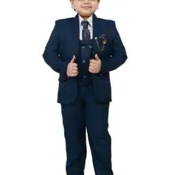 Boy Coat Suit Set with Pant Shirt Waistcoat & Tie-picture-12