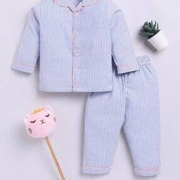Boy Striped Shirt & Pants Set-17