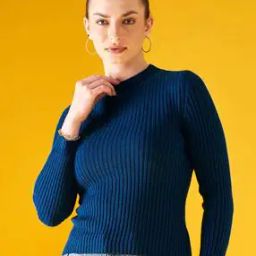 Ribbed High-Neck Pullover-image-57