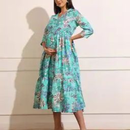 Floral Print Fit & Flare Dress-image-65