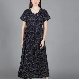nightspree Geometric Print Fit & Flare Dress-picture-19