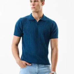 Men Regular Fit Cotton Lounge Polo T-Shirt-33